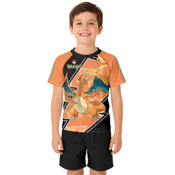 Pokemon Mega Charizard Kid Rash Guard