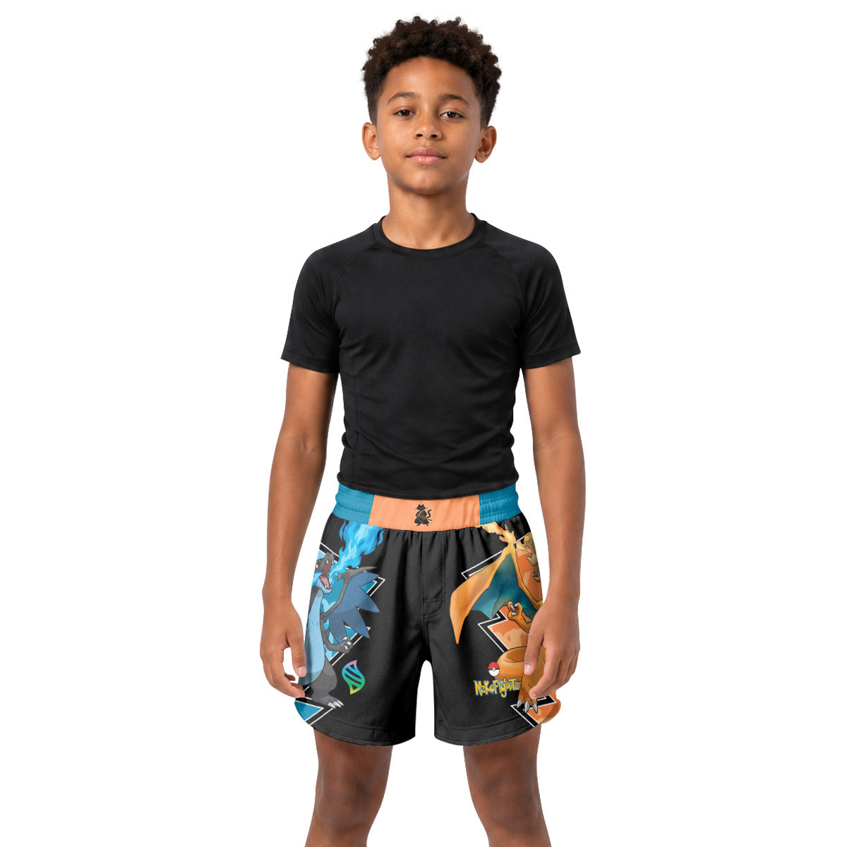 Pokemon Mega Charizard Kids Grappling Shorts