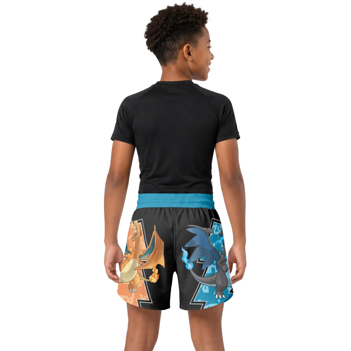 Pokemon Mega Charizard Kids Grappling Shorts
