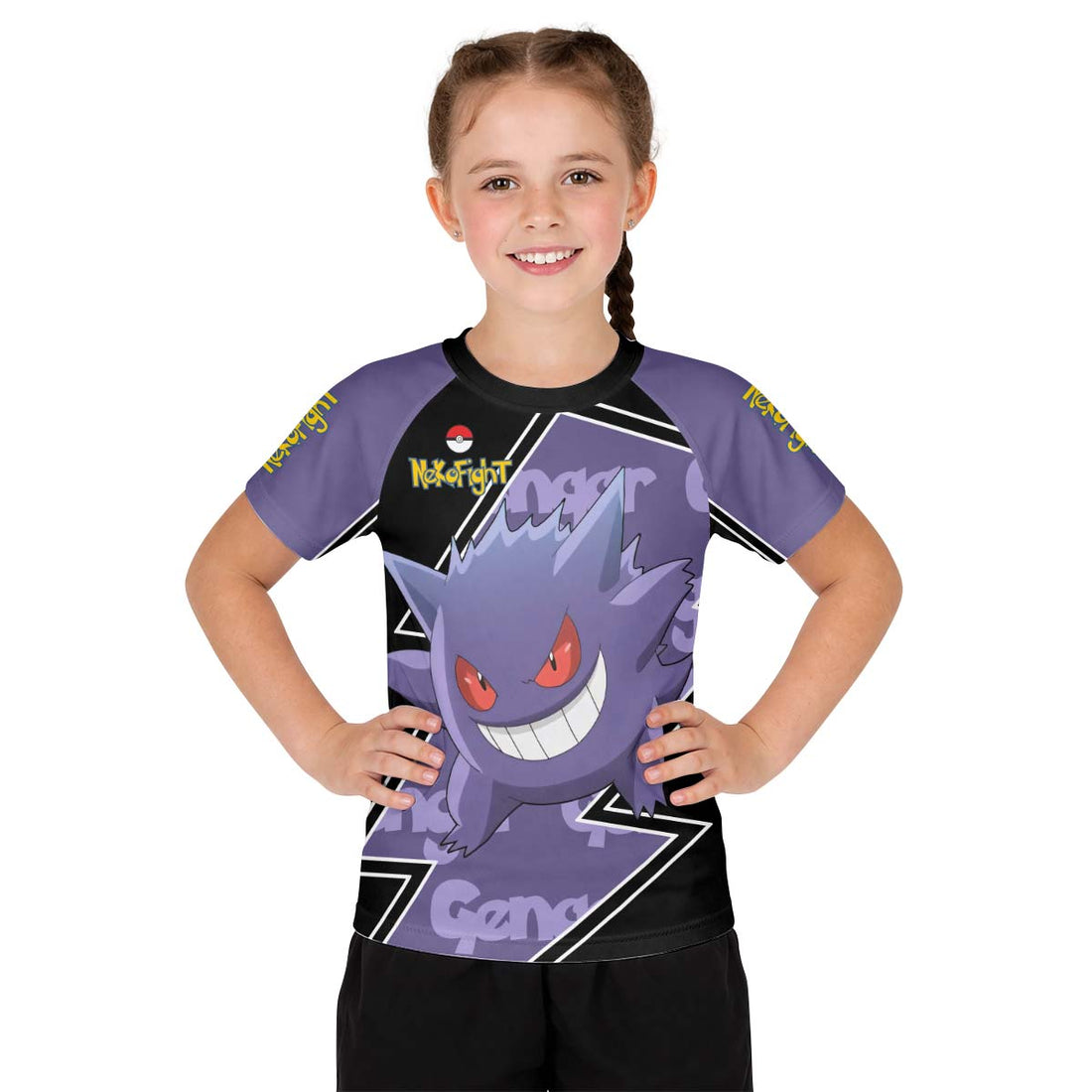 Pokemon Mega Gengar Kid Rash Guard