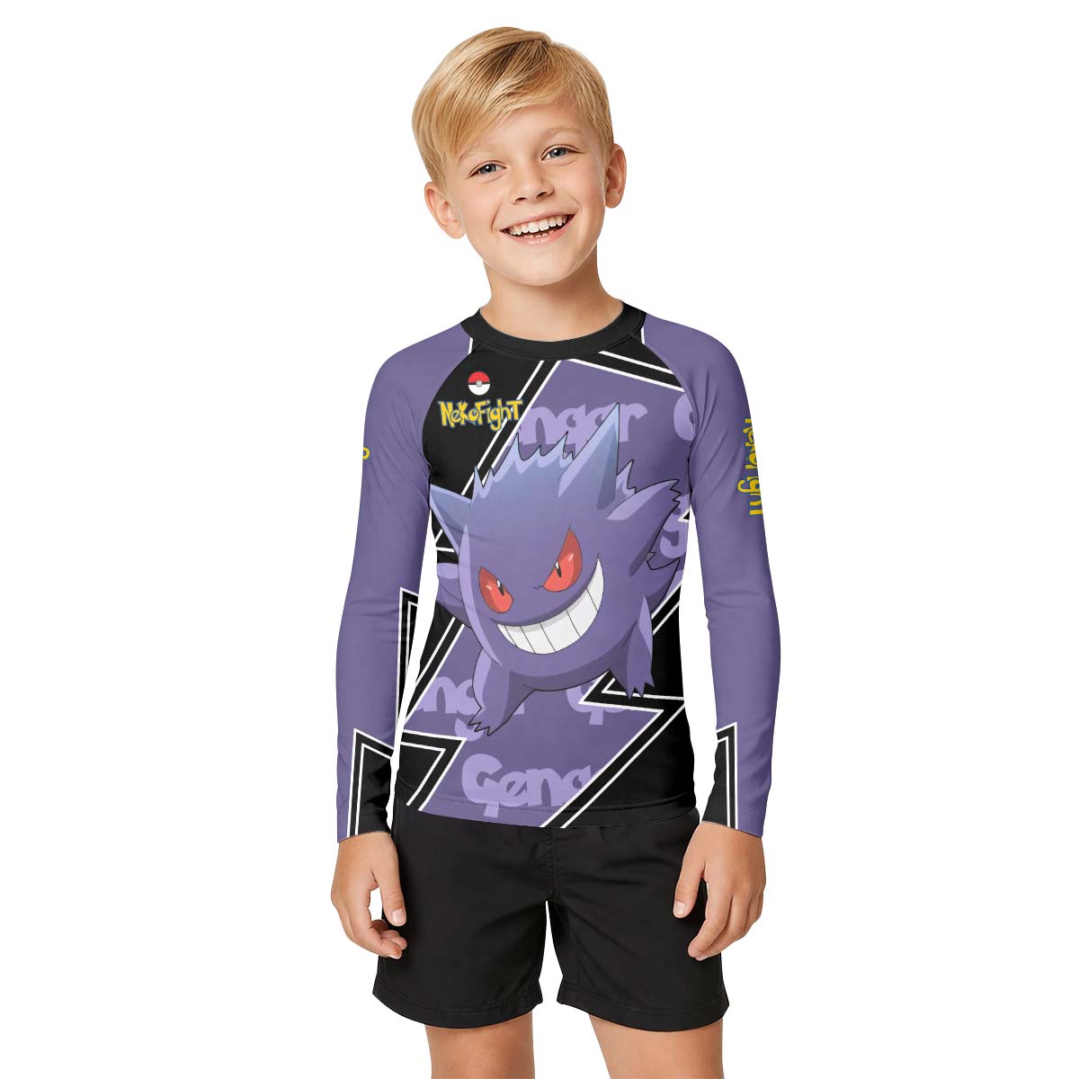 Pokemon Mega Gengar Kid Rash Guard