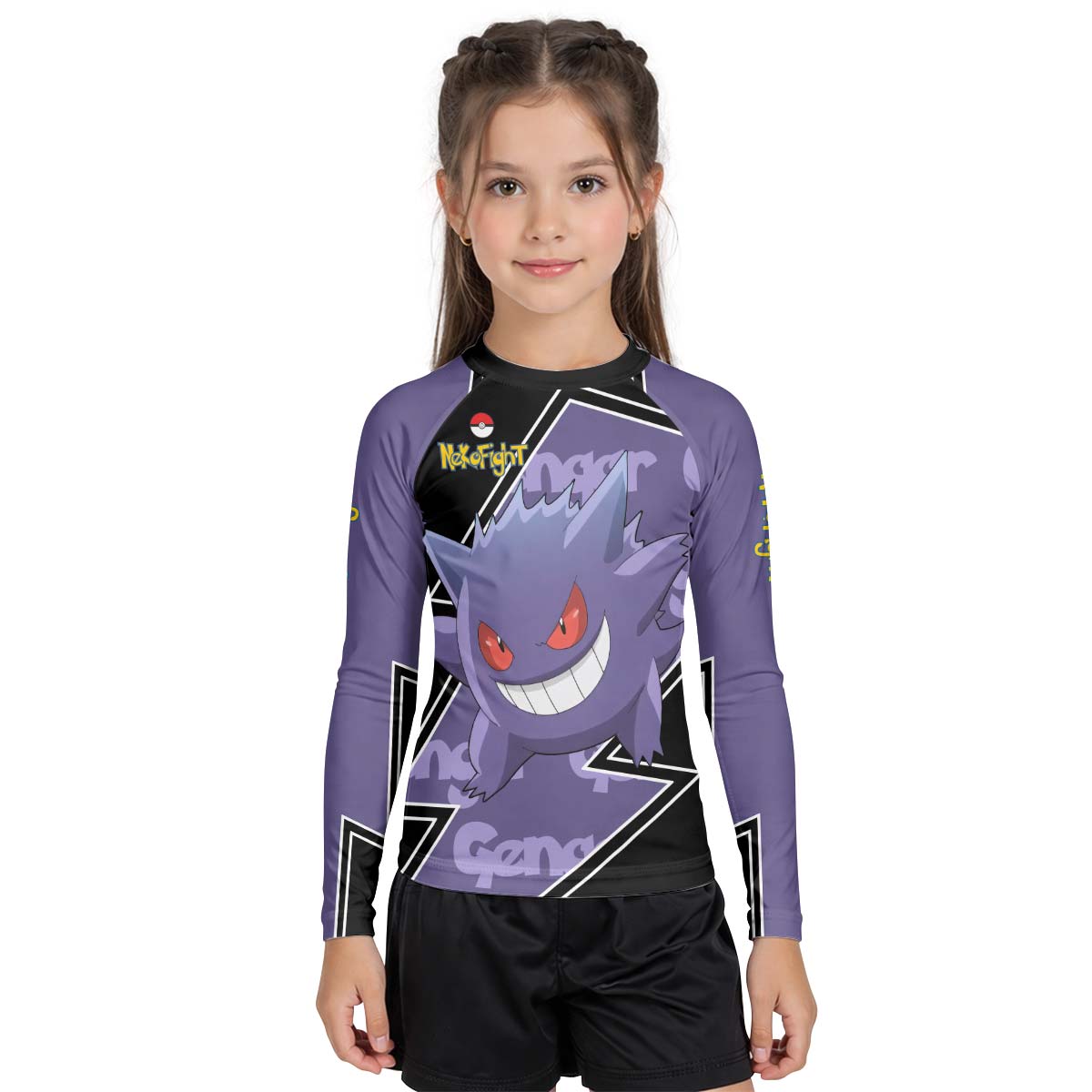 Pokemon Mega Gengar Kid Rash Guard