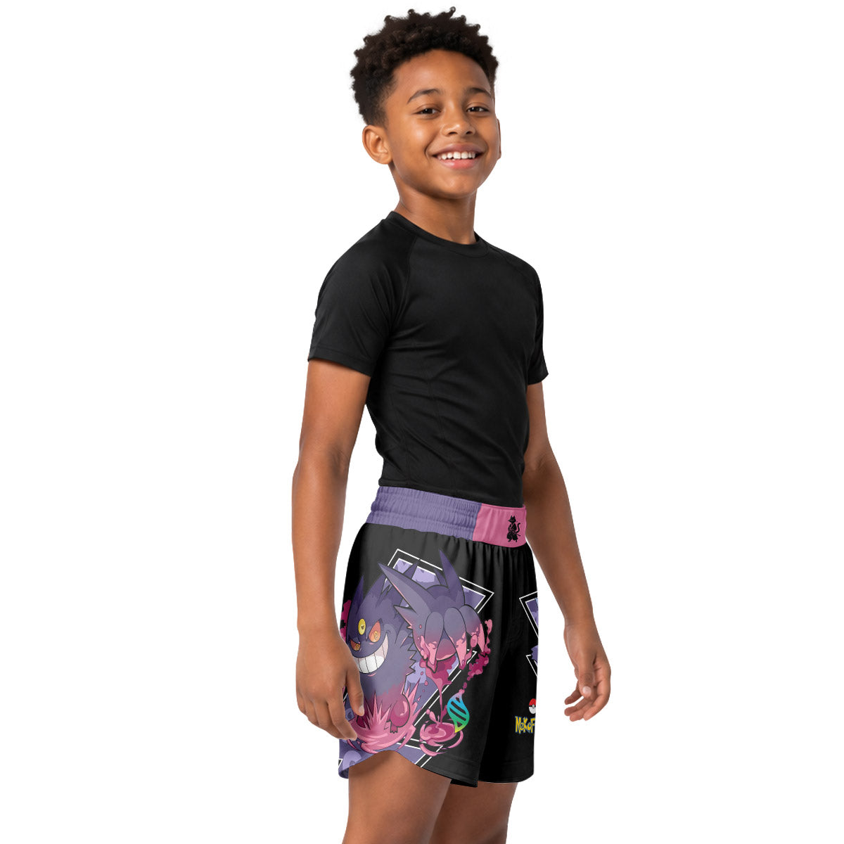 Pokemon Mega Gengar Kids Grappling Shorts