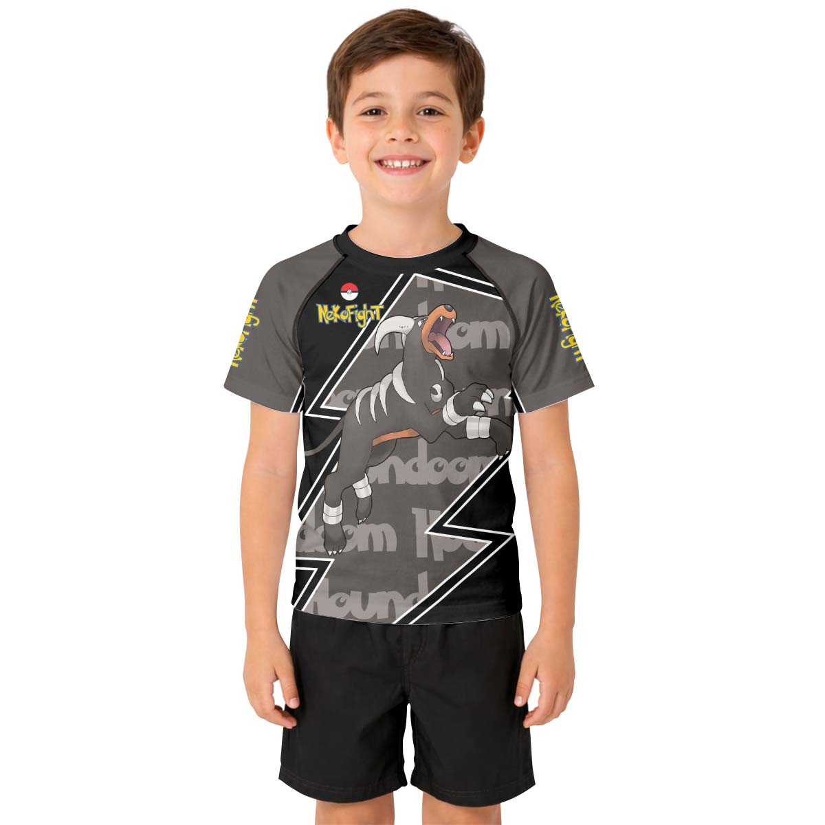 Pokemon Mega Houndoom Kid Rash Guard
