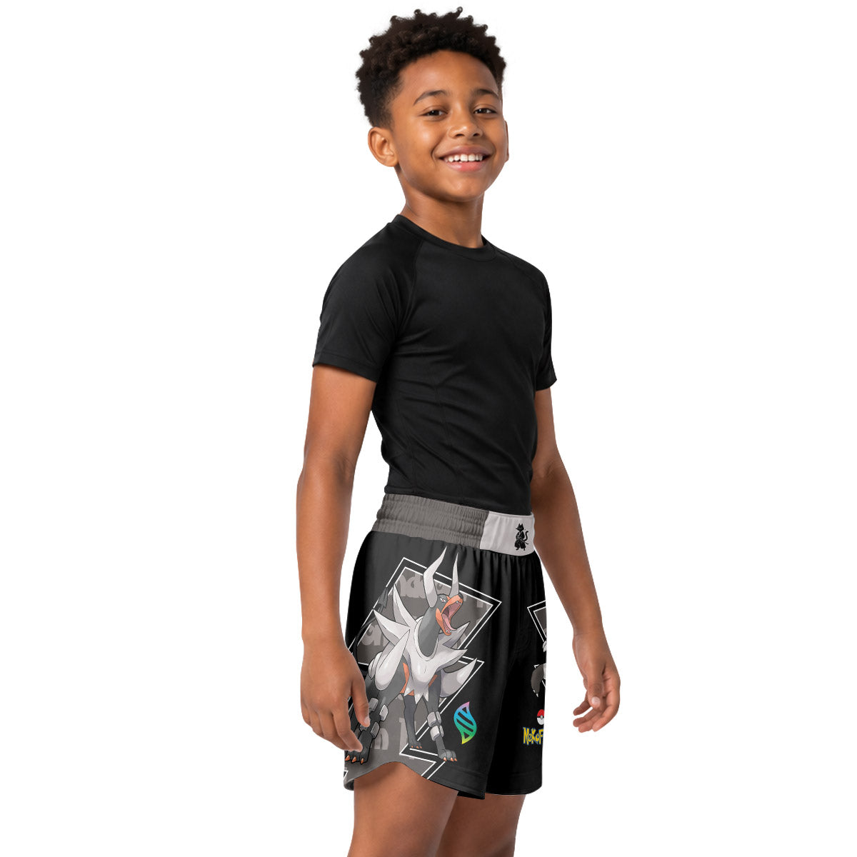 Pokemon Mega Houndoom Kids Grappling Shorts