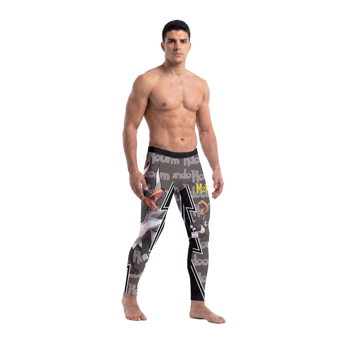  Pokemon Mega Houndoom Men's Compression Leggings