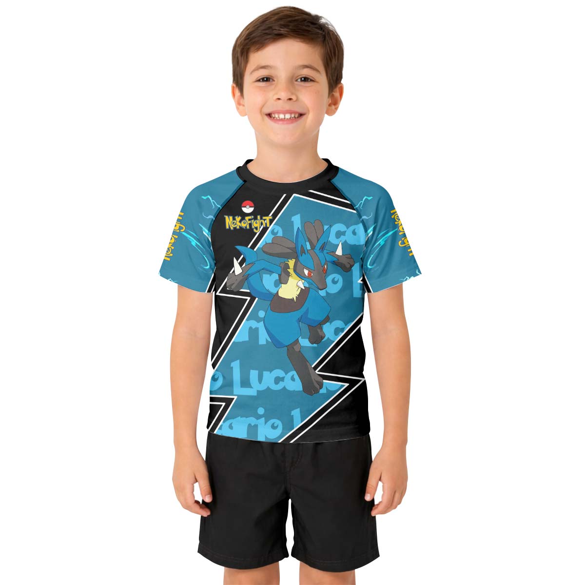 Pokemon Mega Lucario Kid Rash Guard