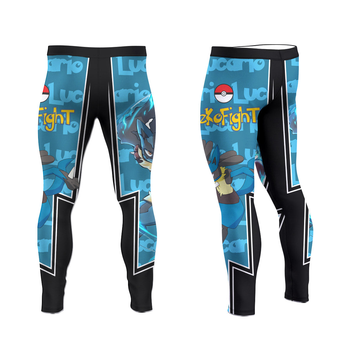  Pokemon Mega Lucario Men's Compression Leggings