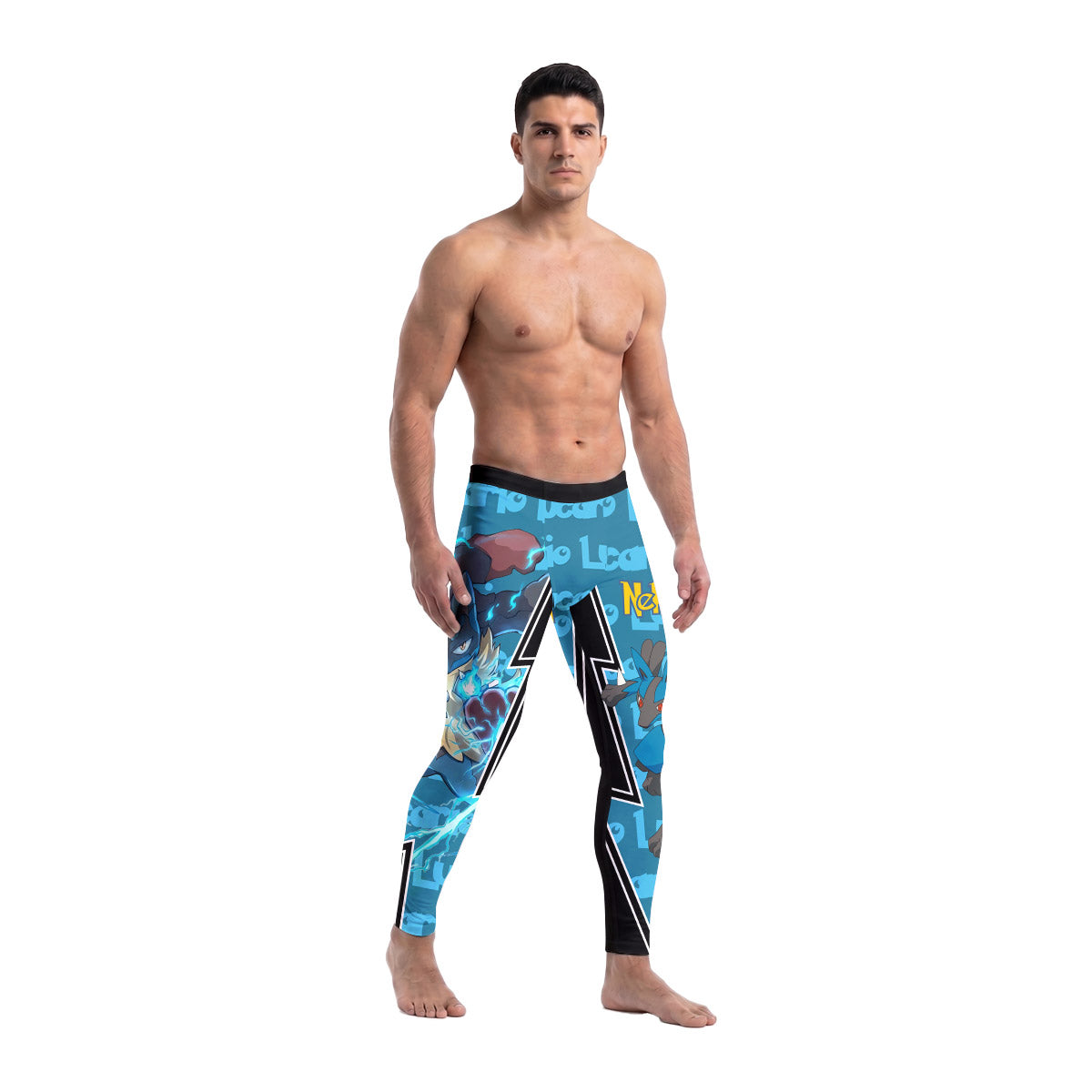  Pokemon Mega Lucario Men's Compression Leggings