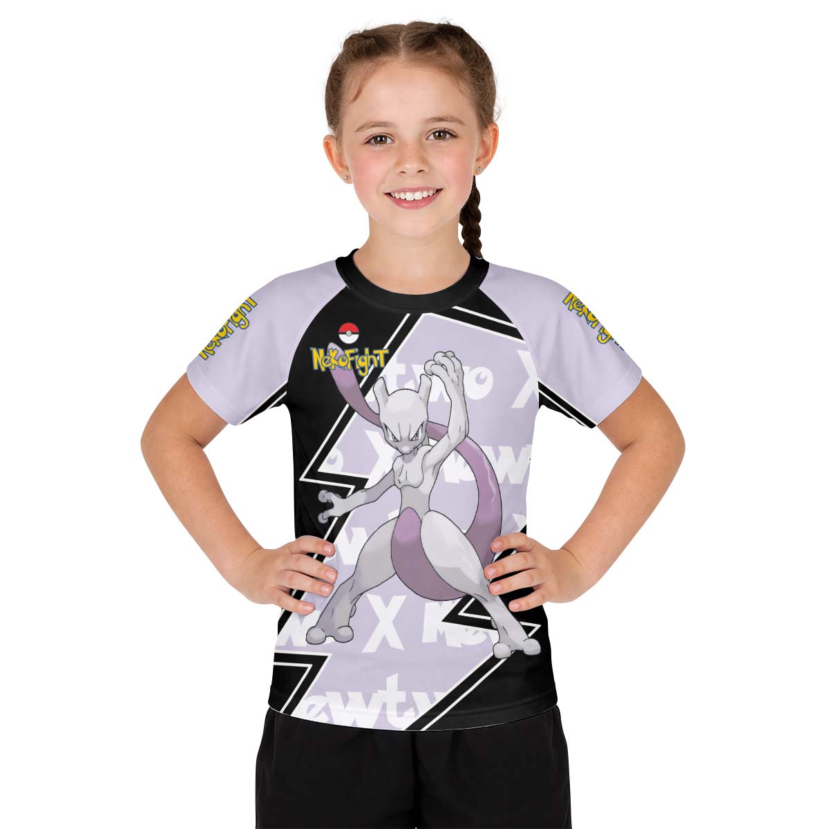 Pokemon Mega Mewtwo Kid Rash Guard