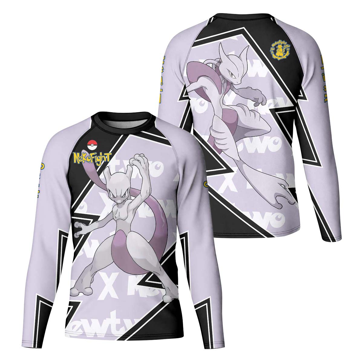Pokemon Mega Mewtwo Kid Rash Guard