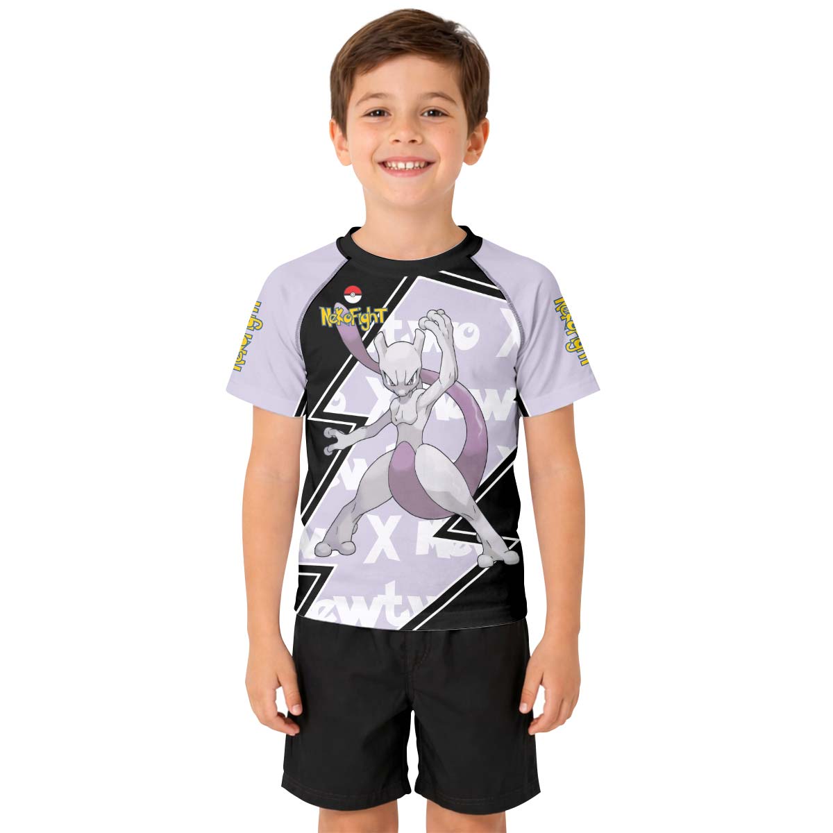Pokemon Mega Mewtwo Kid Rash Guard