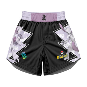 Pokemon Mega Mewtwo Kids Grappling Shorts