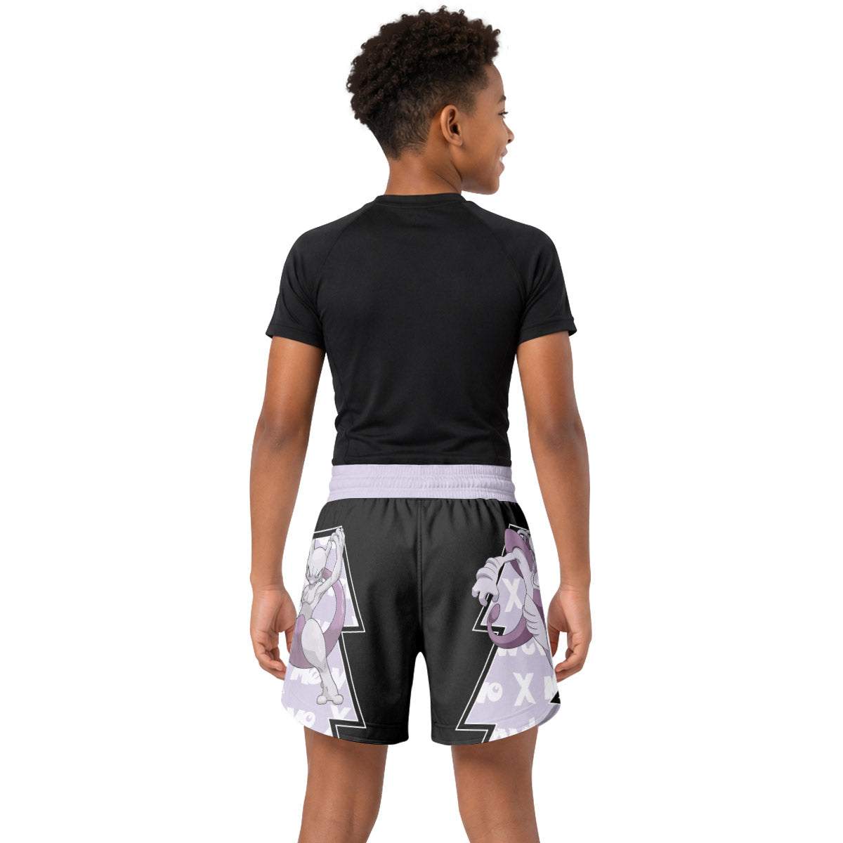 Pokemon Mega Mewtwo Kids Grappling Shorts
