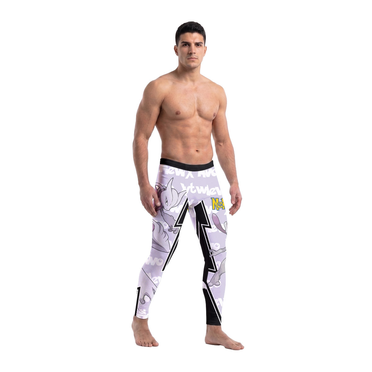  Pokemon Mega Mewtwo Men's Compression Leggings