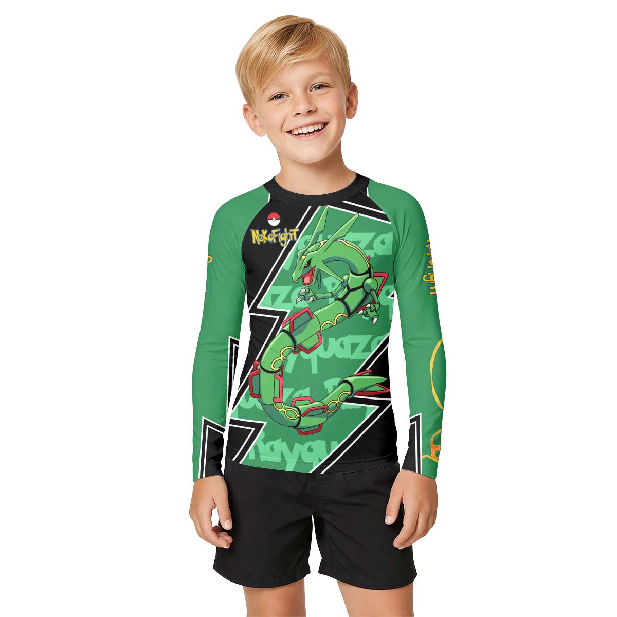 Pokemon Mega Rayquaza Kid Rash Guard