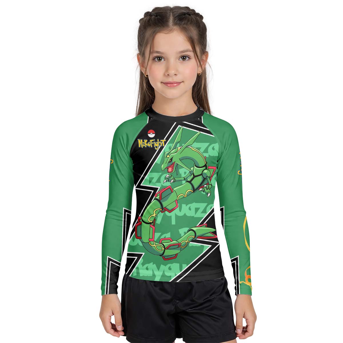 Pokemon Mega Rayquaza Kid Rash Guard