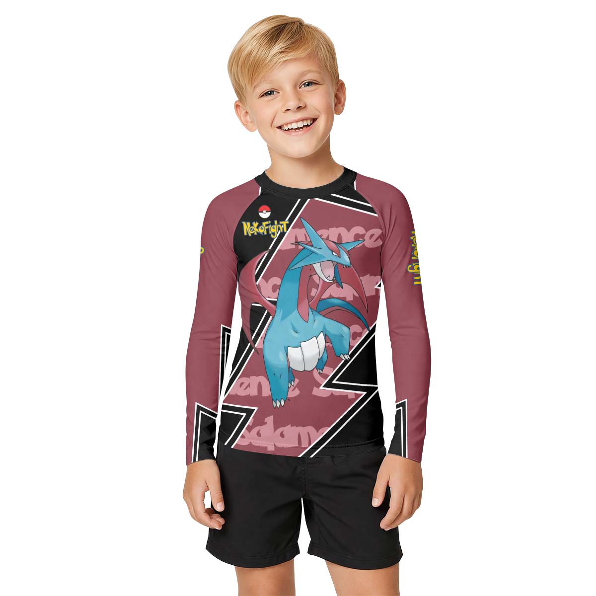Pokemon Mega Salamence Kid Rash Guard