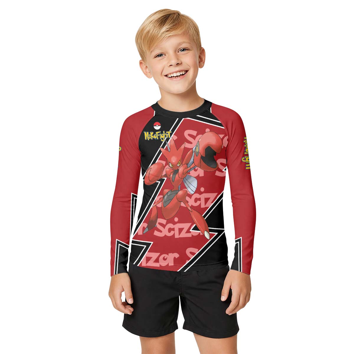 Pokemon Mega Scizor Kid Rash Guard