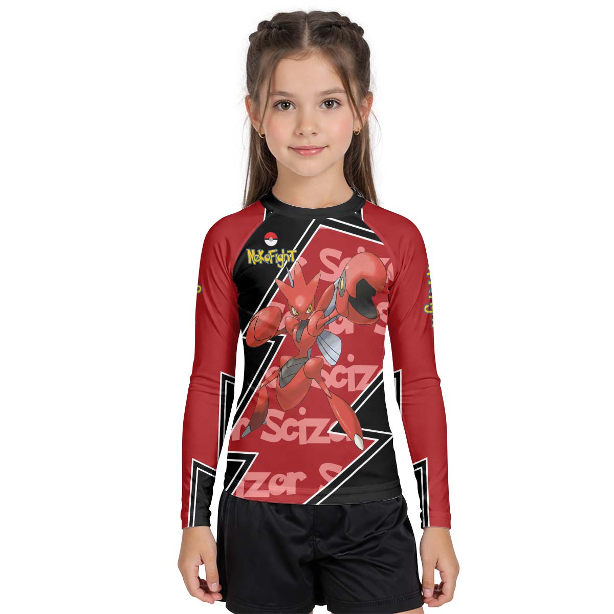 Pokemon Mega Scizor Kid Rash Guard