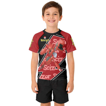 Pokemon Mega Scizor Kid Rash Guard