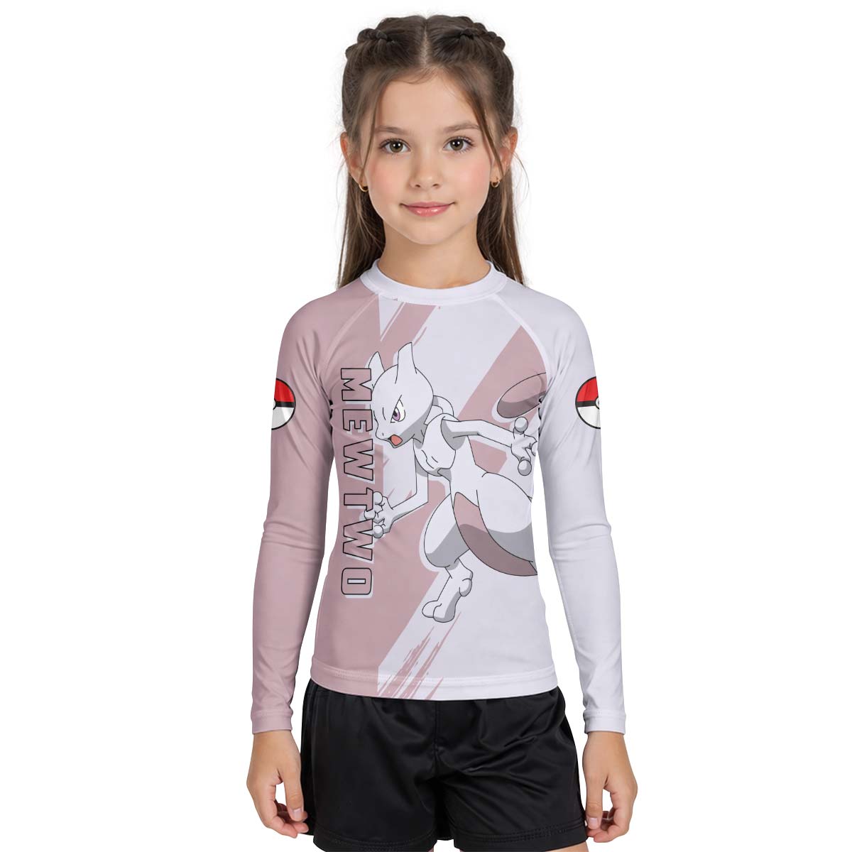 Pokemon Mewtwo Kid Rash Guard