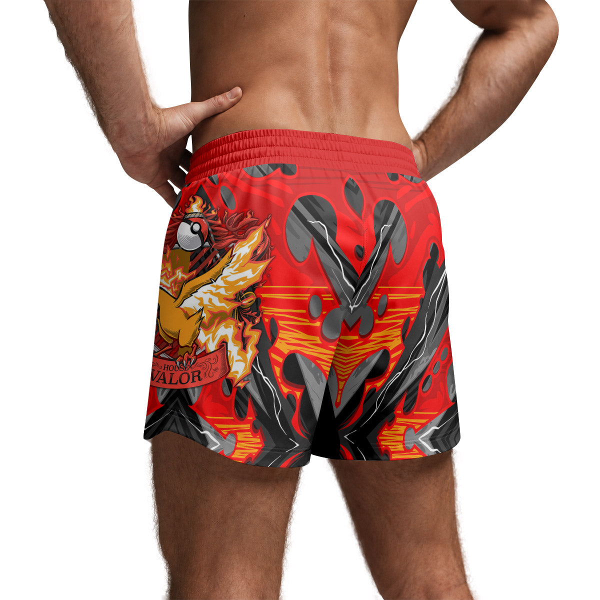  Pokemon Moltres House Valor Grappling Shorts