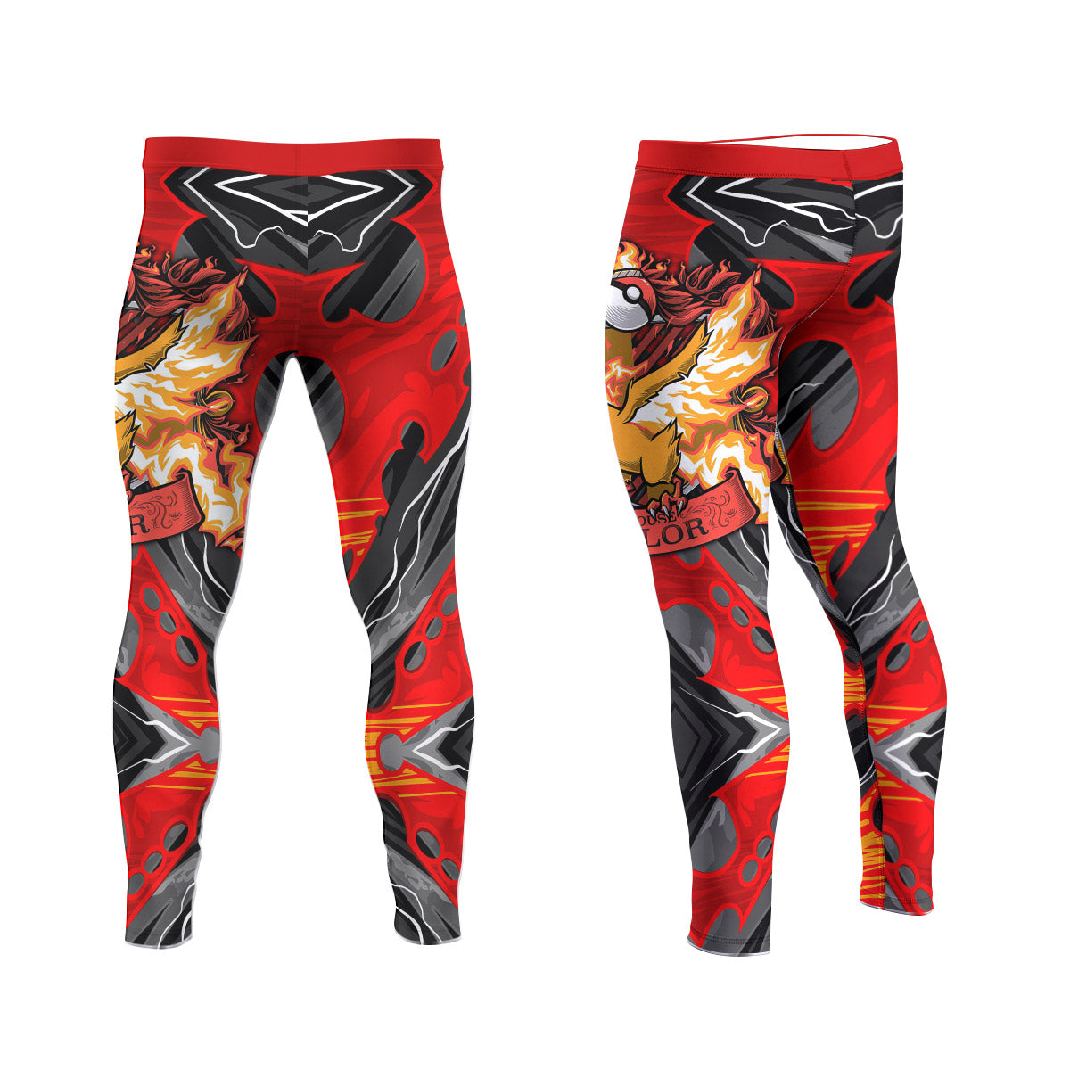  Pokemon Moltres House Valor Men's Compression Leggings