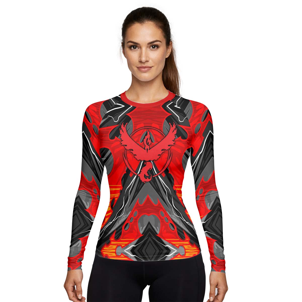  Pokemon Moltres House Valor Rash Guard