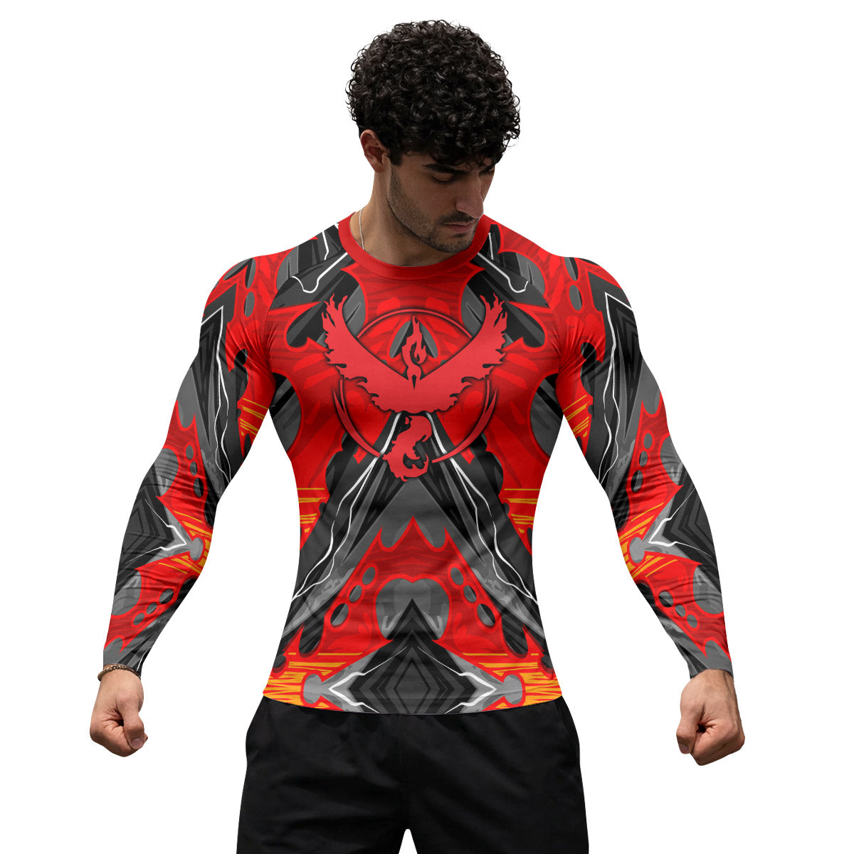  Pokemon Moltres House Valor Rash Guard