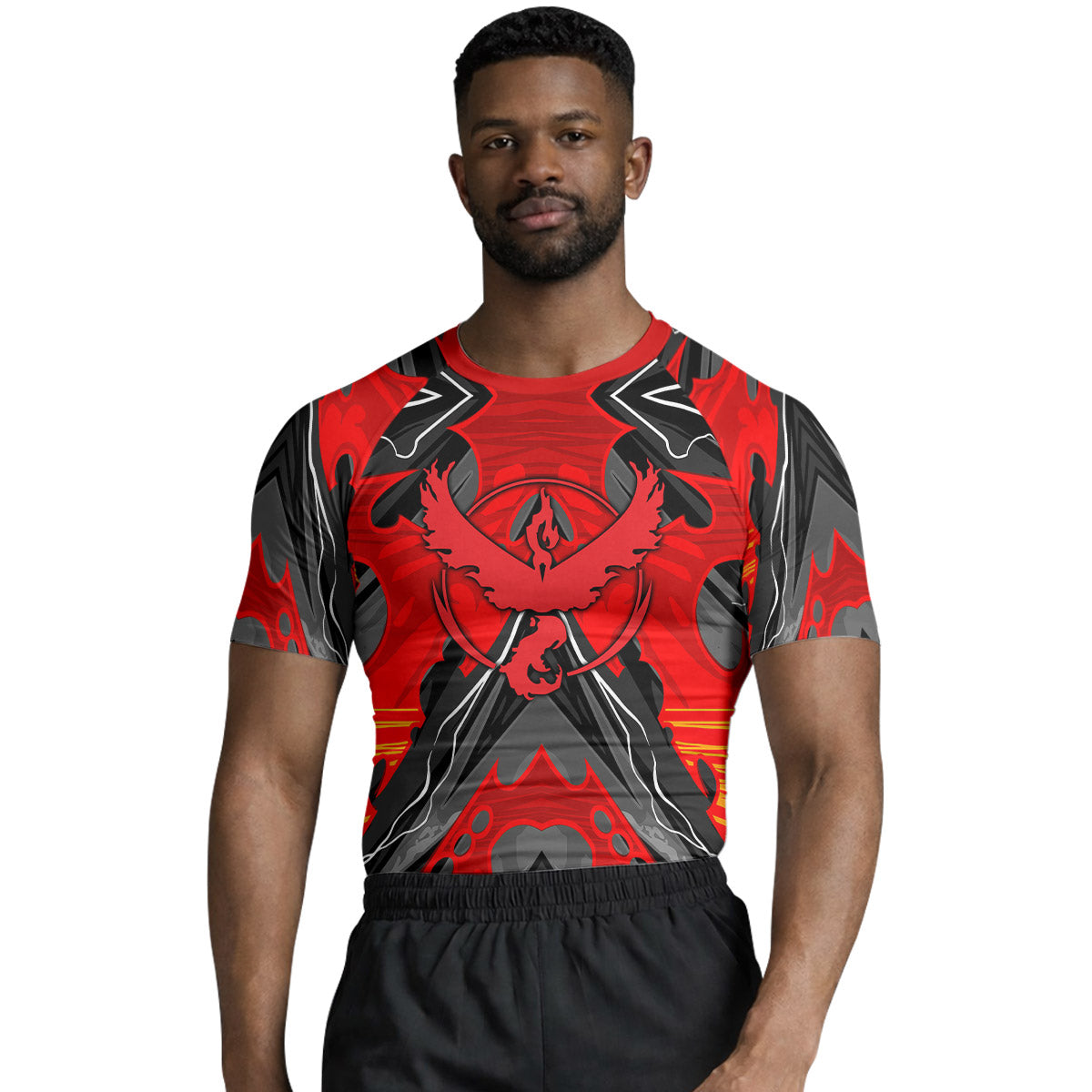  Pokemon Moltres House Valor Rash Guard