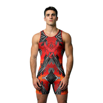  Pokemon Moltres House Valor Wrestling Singlet