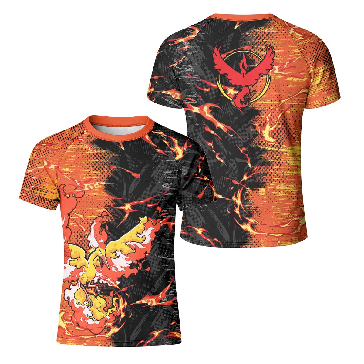  Pokemon Moltres Kid Rash Guard