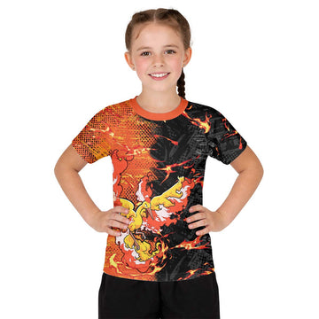  Pokemon Moltres Kid Rash Guard