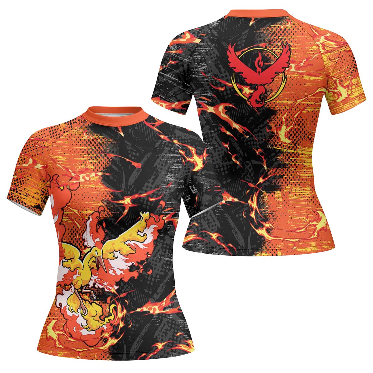  Pokemon Moltres Rash Guard