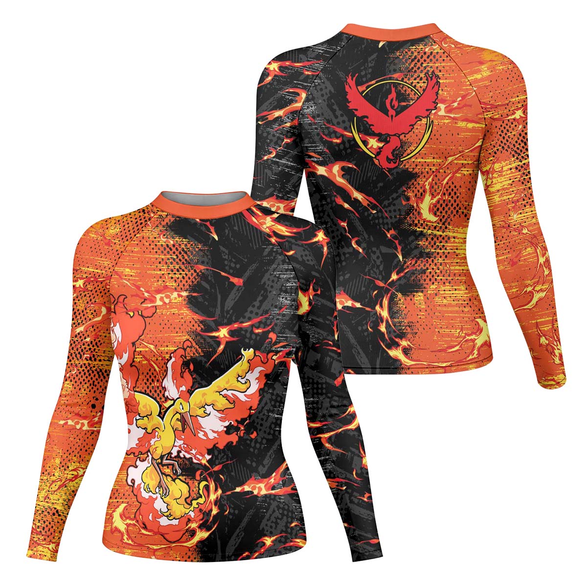  Pokemon Moltres Rash Guard