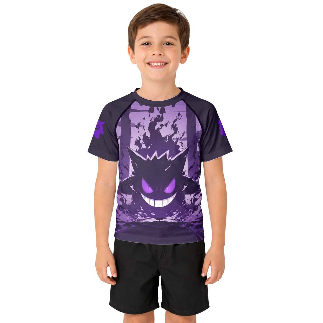 Pokemon Shadowy Gengar Kid Rash Guard