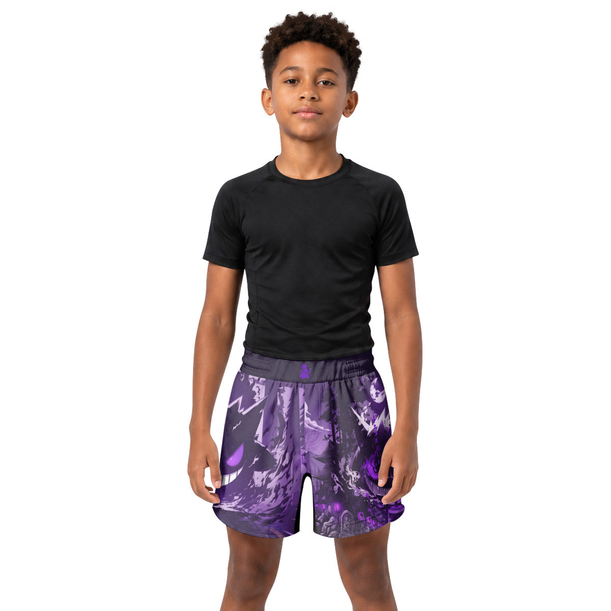 Pokemon Shadowy Gengar Kids Grappling Shorts
