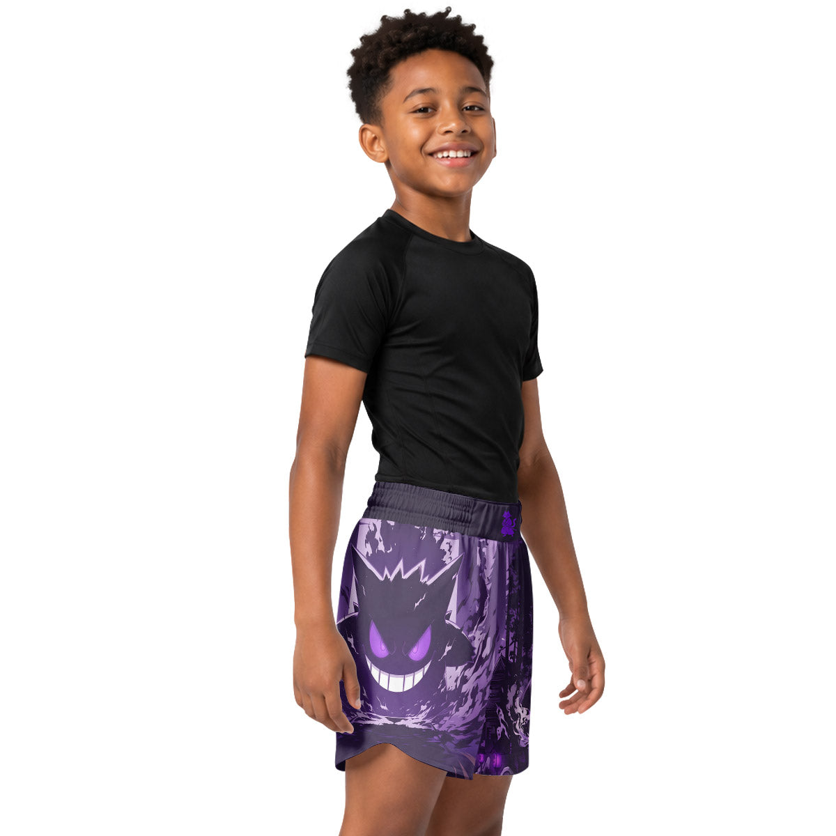 Pokemon Shadowy Gengar Kids Grappling Shorts