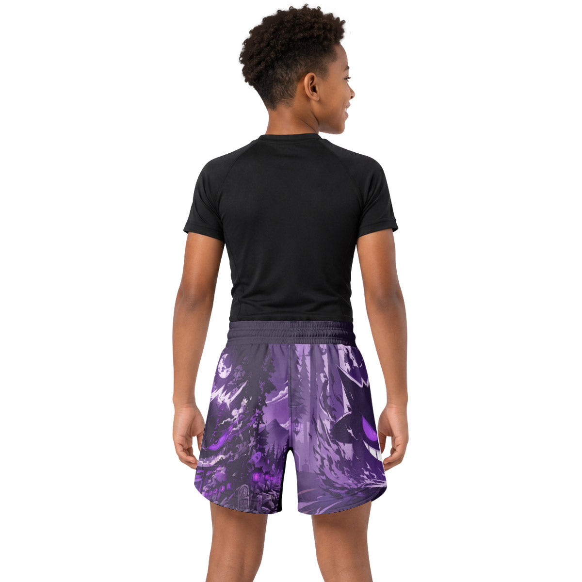 Pokemon Shadowy Gengar Kids Grappling Shorts