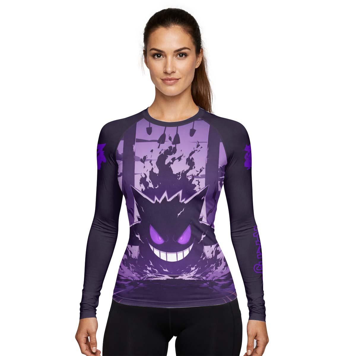  Pokemon Shadowy Gengar Rash Guard