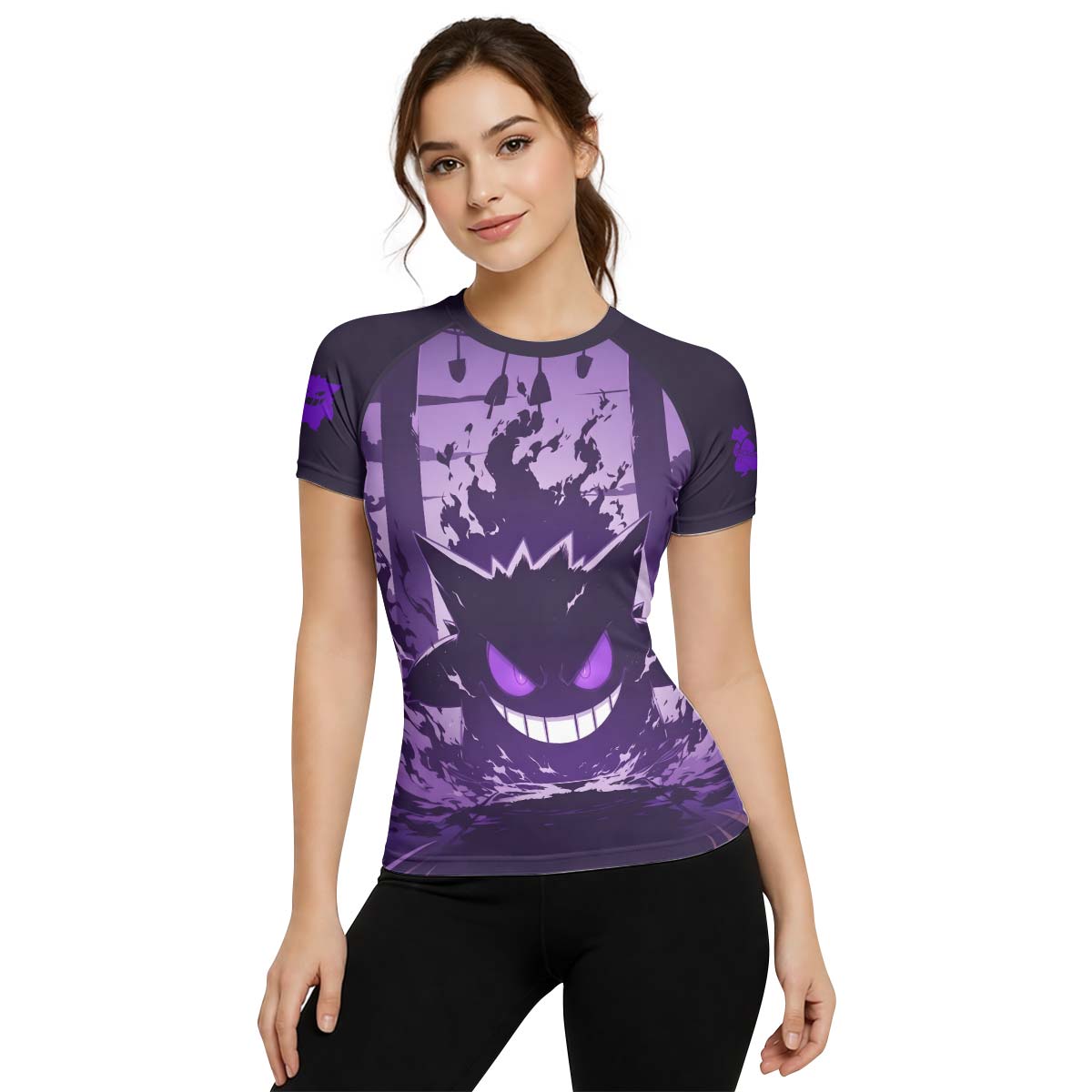  Pokemon Shadowy Gengar Rash Guard