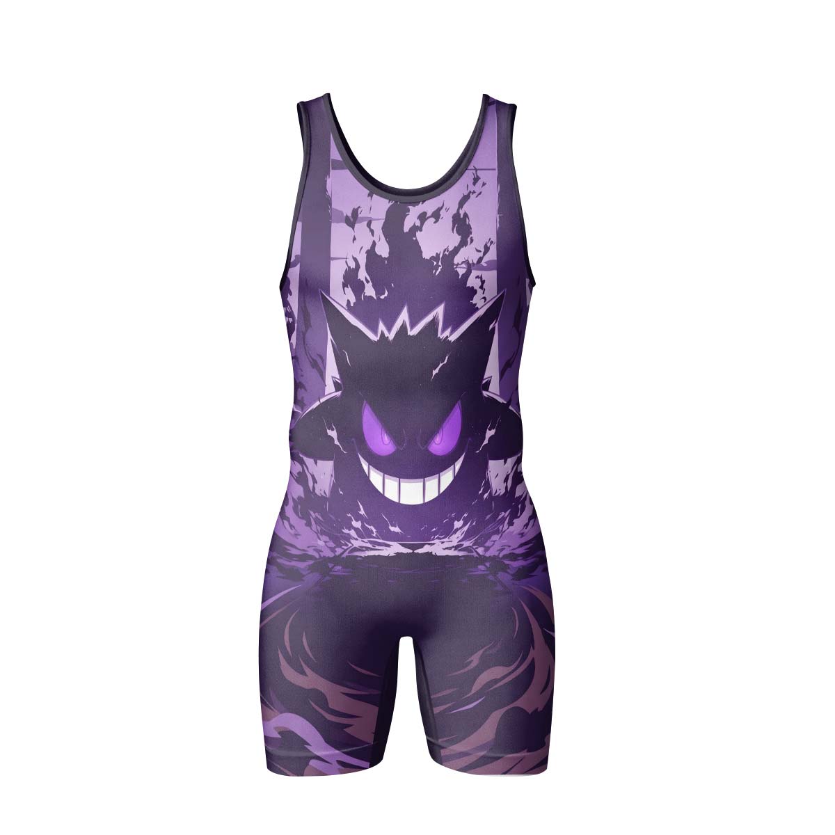  Pokemon Shadowy Gengar Wrestling Singlet