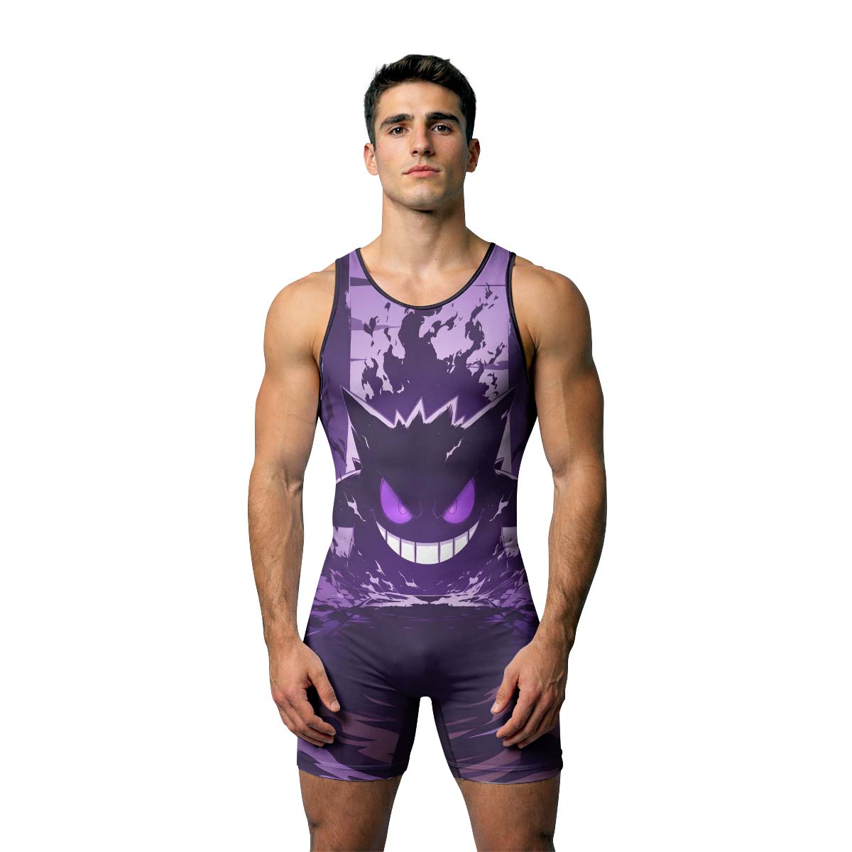 Pokemon Shadowy Gengar Wrestling Singlet