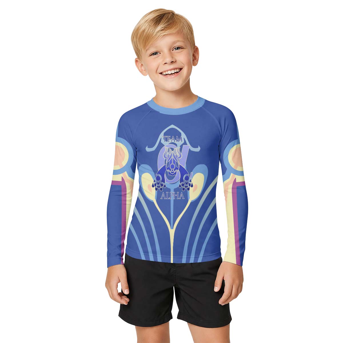  Pokemon Team Alpha Kid Rash Guard