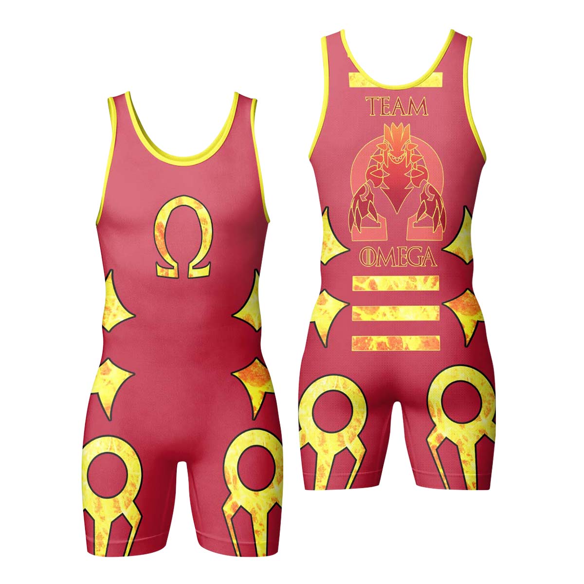  Pokemon Team Omega Wrestling Singlet
