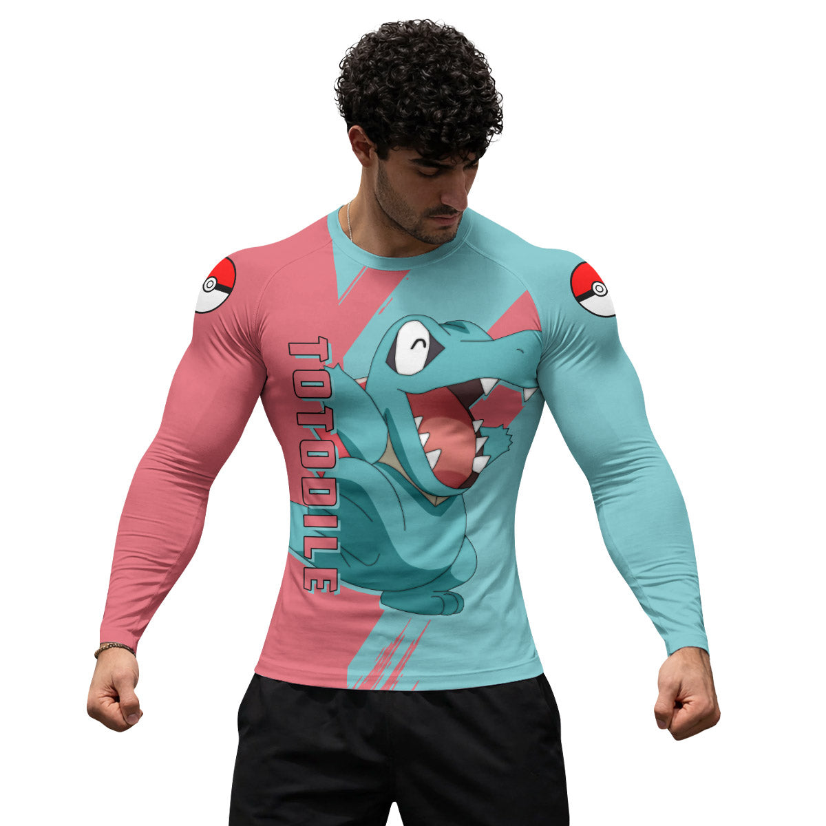 Pokemon Totodile Rash Guard