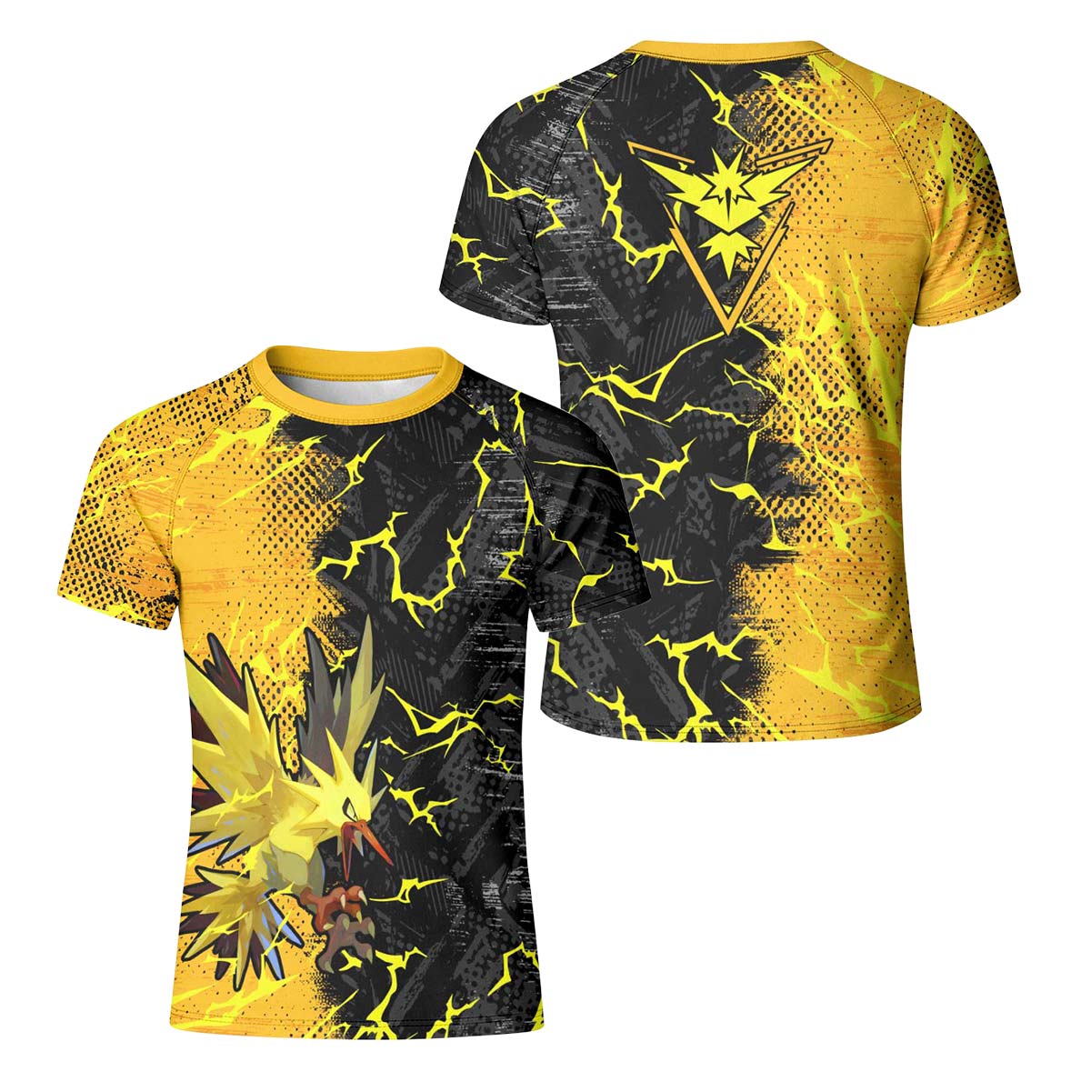  Pokemon Zapdos Kid Rash Guard