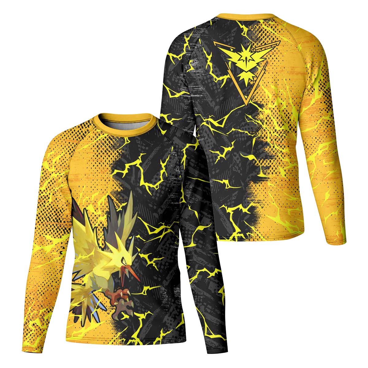 Pokemon Zapdos Kid Rash Guard