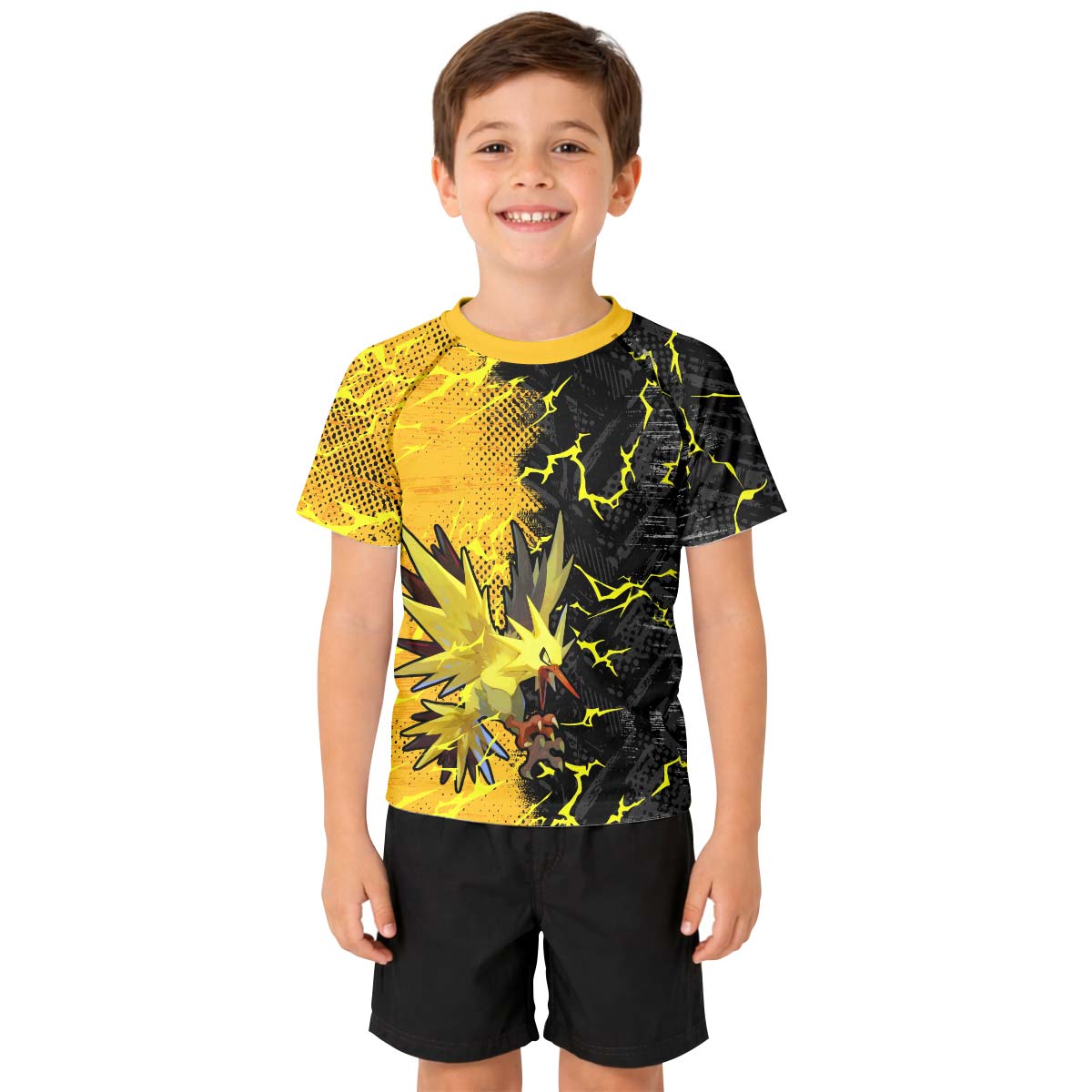  Pokemon Zapdos Kid Rash Guard